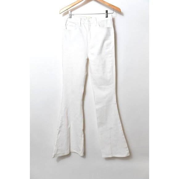 Seven For All Mankind Jeans Womens 28 White Mega Flare Denim Boho Western NEW - Picture 2 of 14